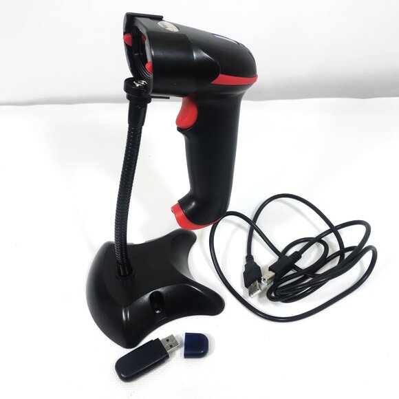 Wireless Barcode Scanner with Adjustable Stand and USB Flash Drive - Picture 2 of 10